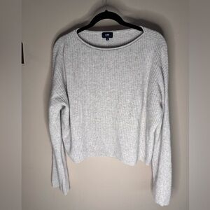 LINE the label  100% Cashmere Ribbed Knit Cropped Sweater Tan Size S